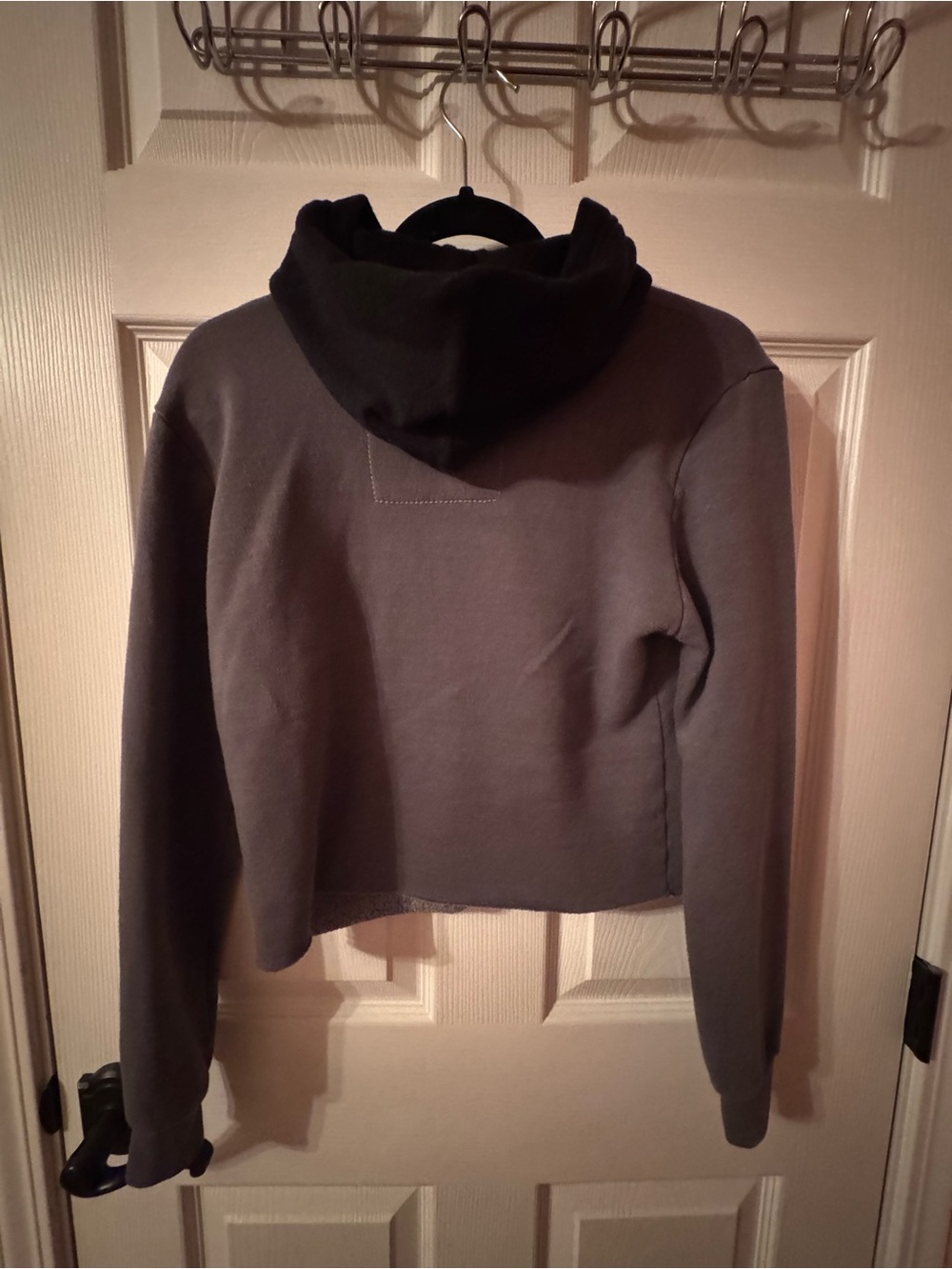 Aviator Nation SET Red & Gray Crop Hoodie (XS) Sweatpants (M) w/classic Stripe - Picture 5 of 11